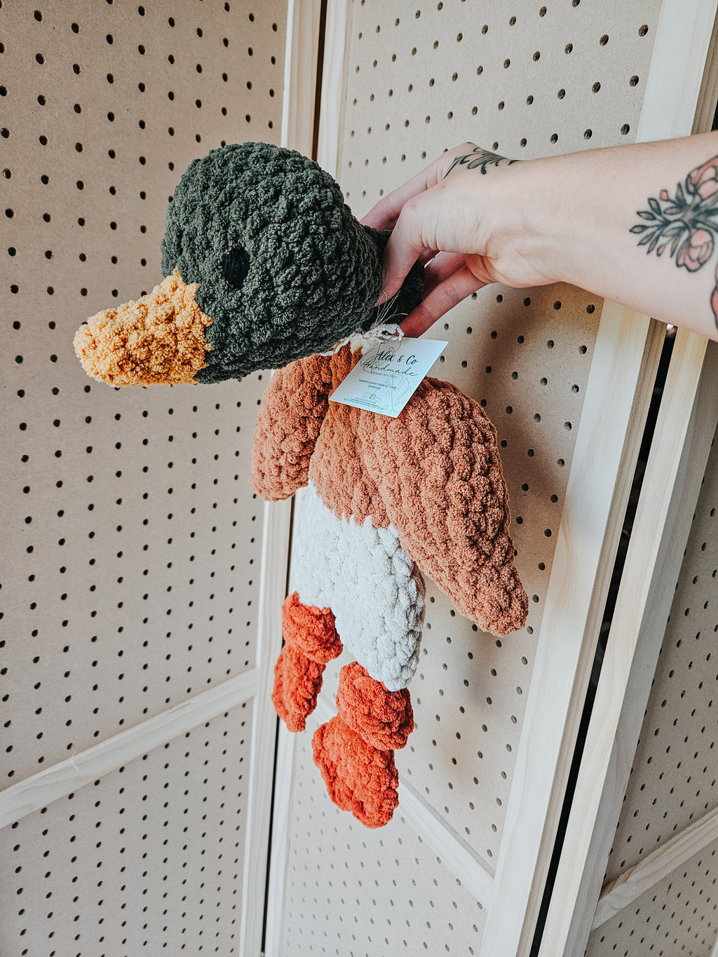 Mallard Duck Snuggler Lovey | Handmade Crochet Duck