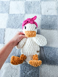 Custom Crochet Duck Lovey | Personalized Handmade Baby Stuffy