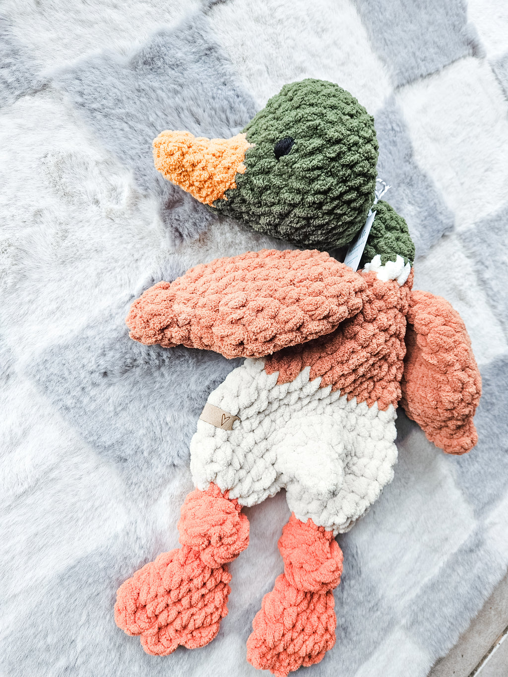 Mallard Duck Snuggler Lovey | Handmade Crochet Duck