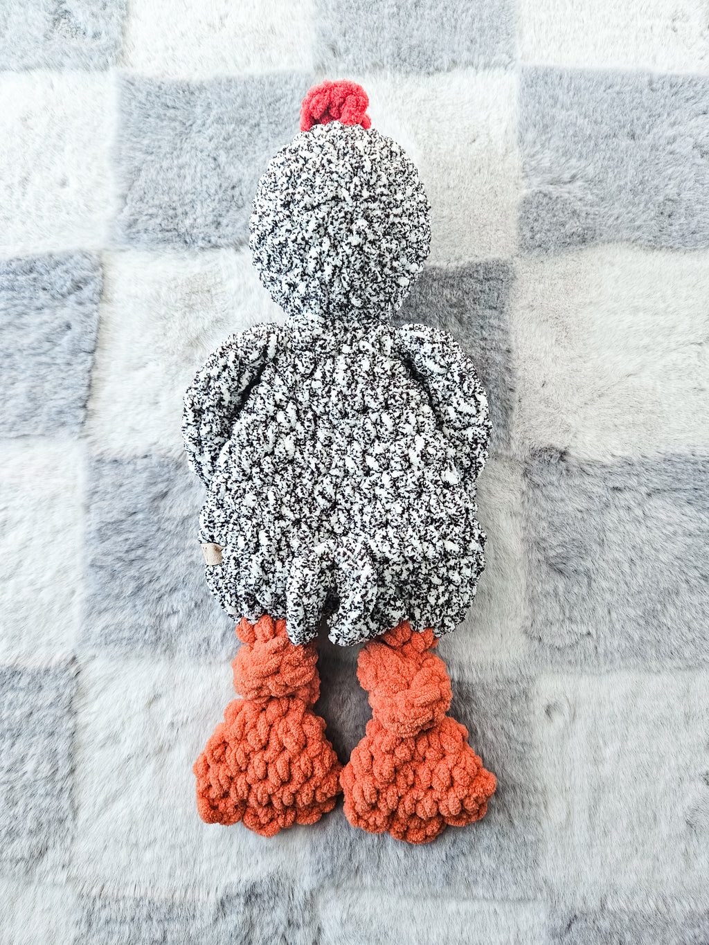 Personalized Chicken Lovey | Handmade Crochet Farm Animal Snuggler for Babies & Toddlers