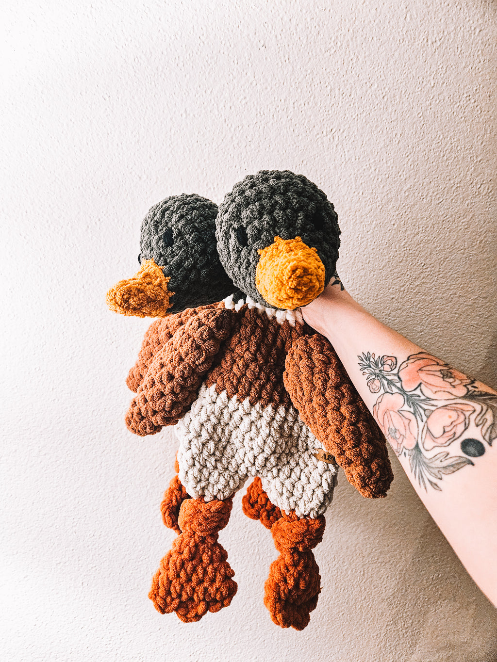 Mallard Duck Snuggler Lovey | Handmade Crochet Duck