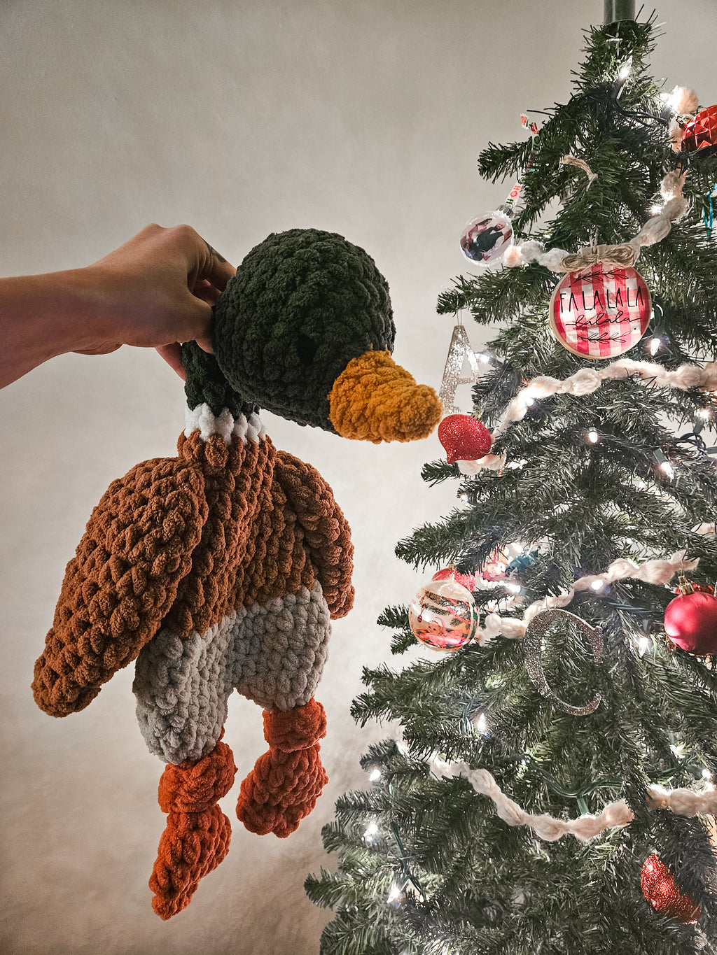 Mallard Duck Snuggler Lovey | Handmade Crochet Duck