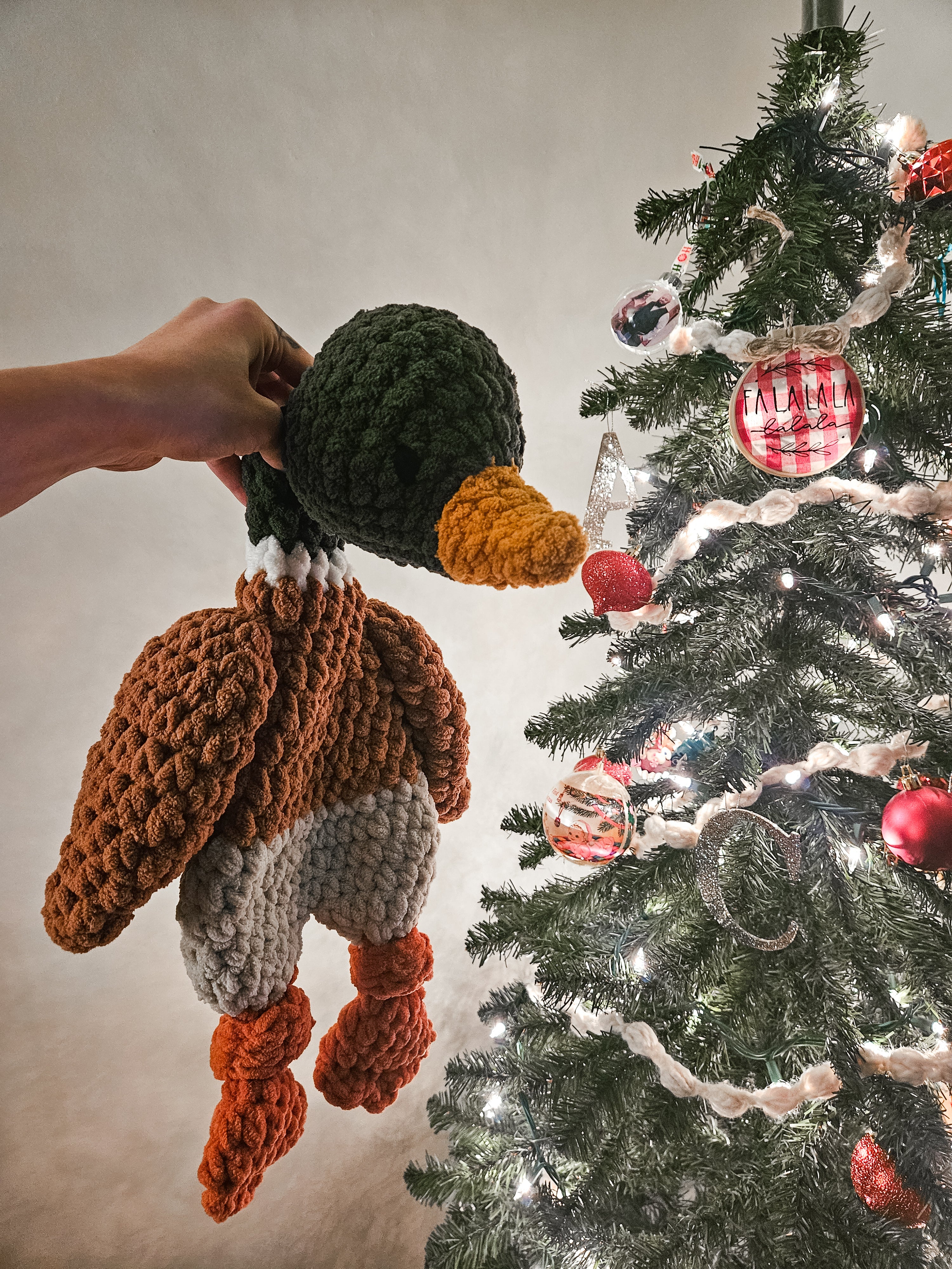 Mallard Duck Snuggler Lovey | Handmade Crochet Duck