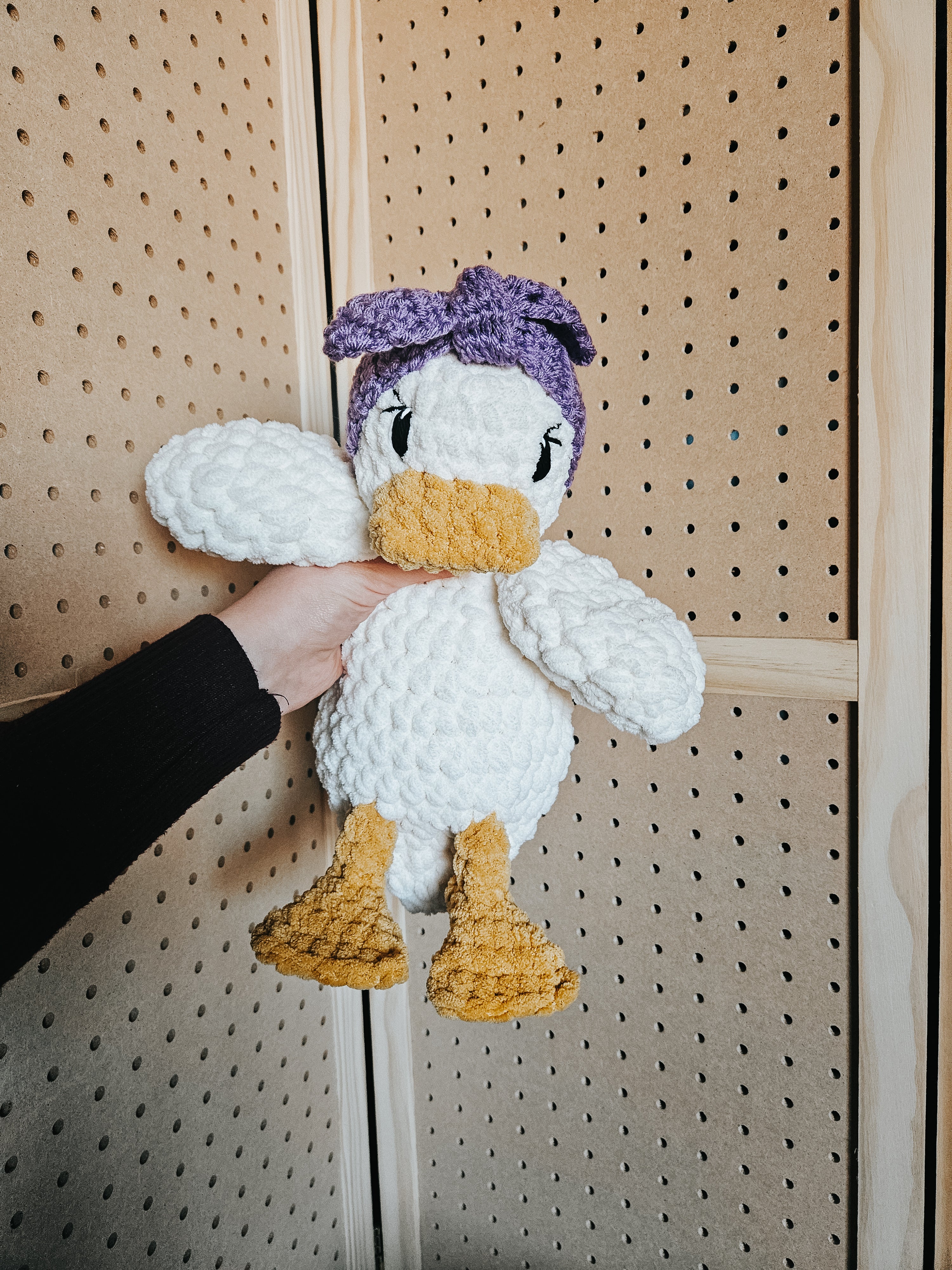 Custom Crochet Duck Lovey | Personalized Handmade Baby Stuffy