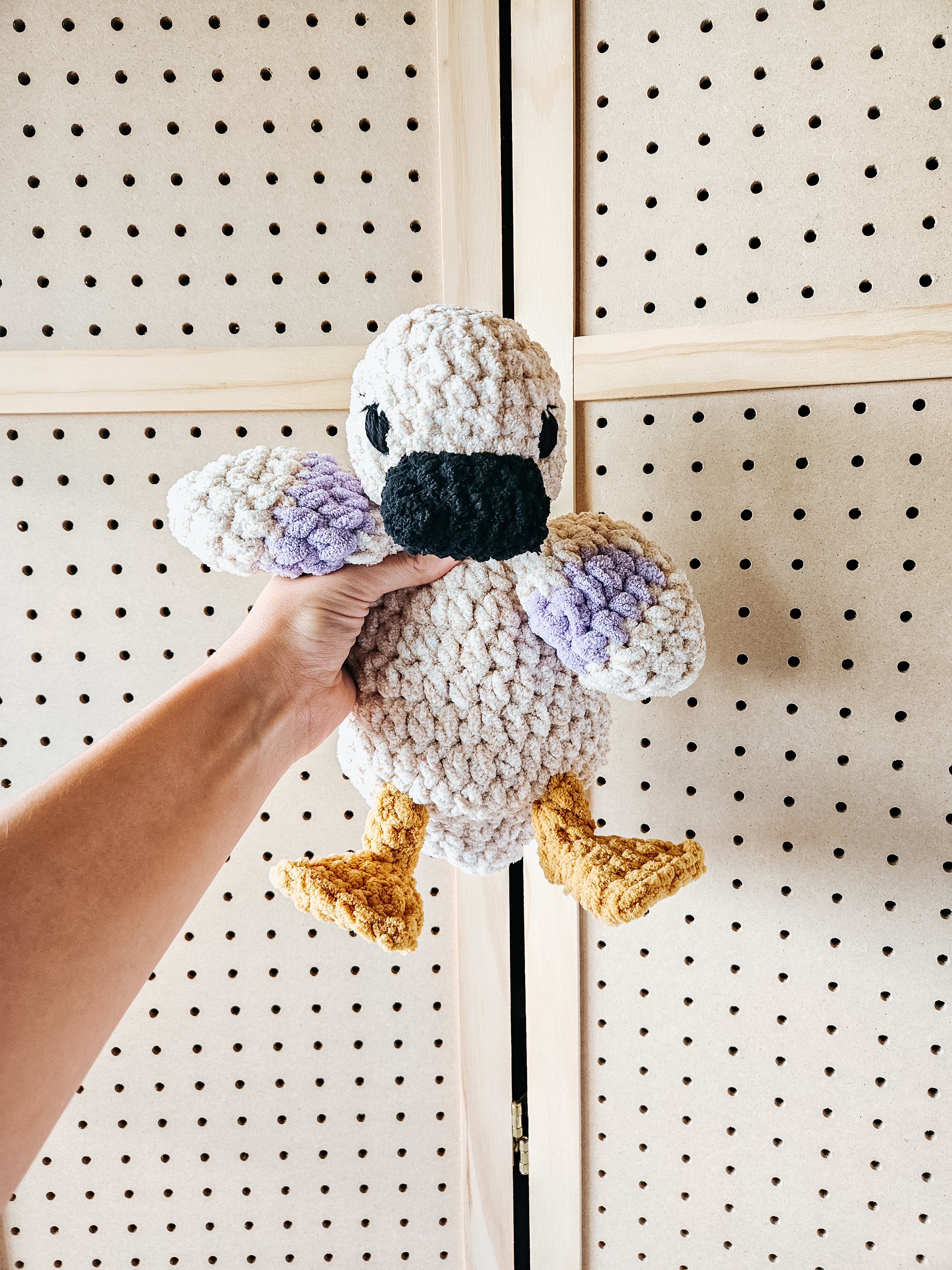 Custom Crochet Duck Lovey | Personalized Handmade Baby Stuffy