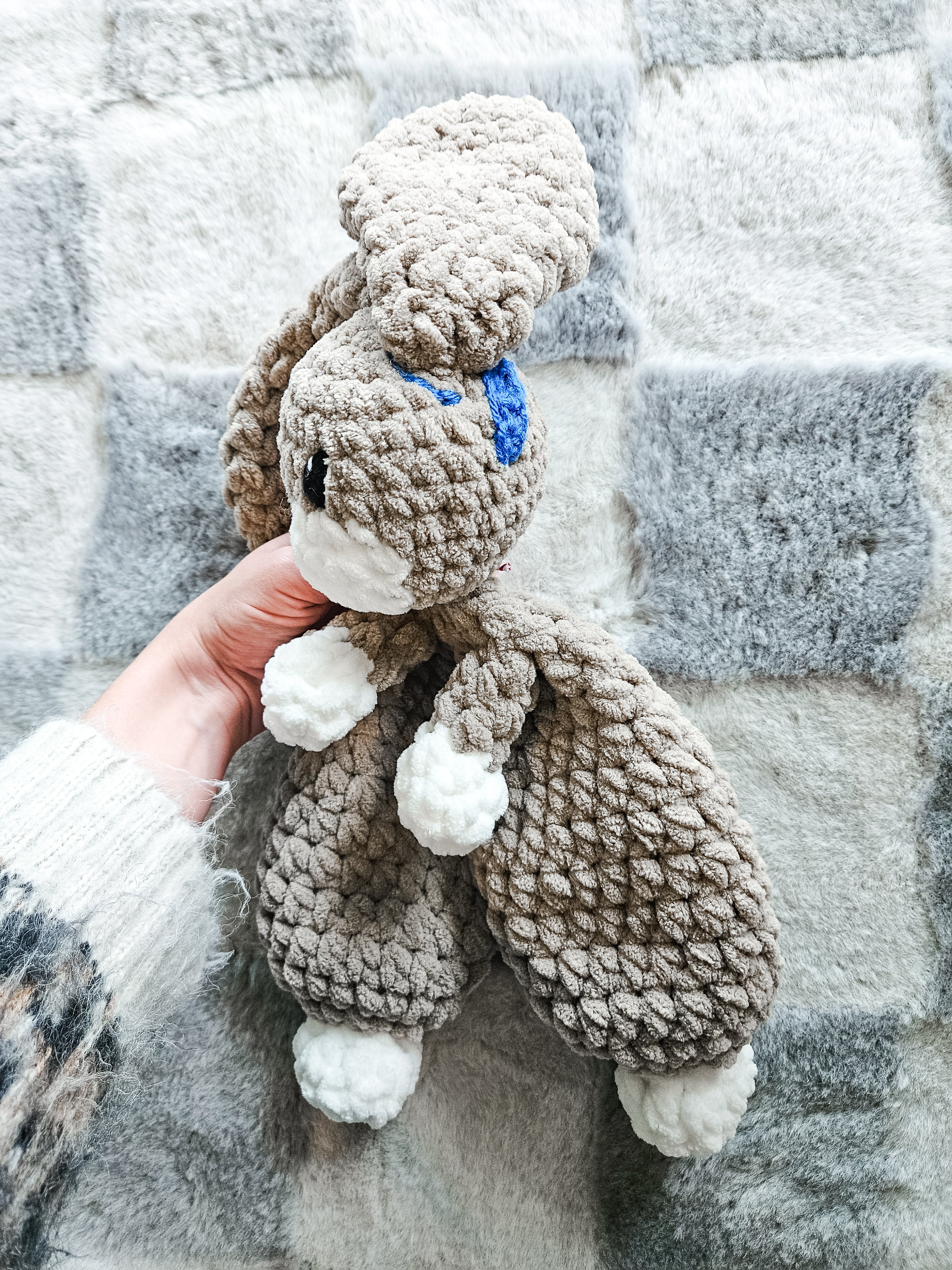 Personalized Bunny Lovey | Handmade Crochet Bunny for Babies & Toddlers