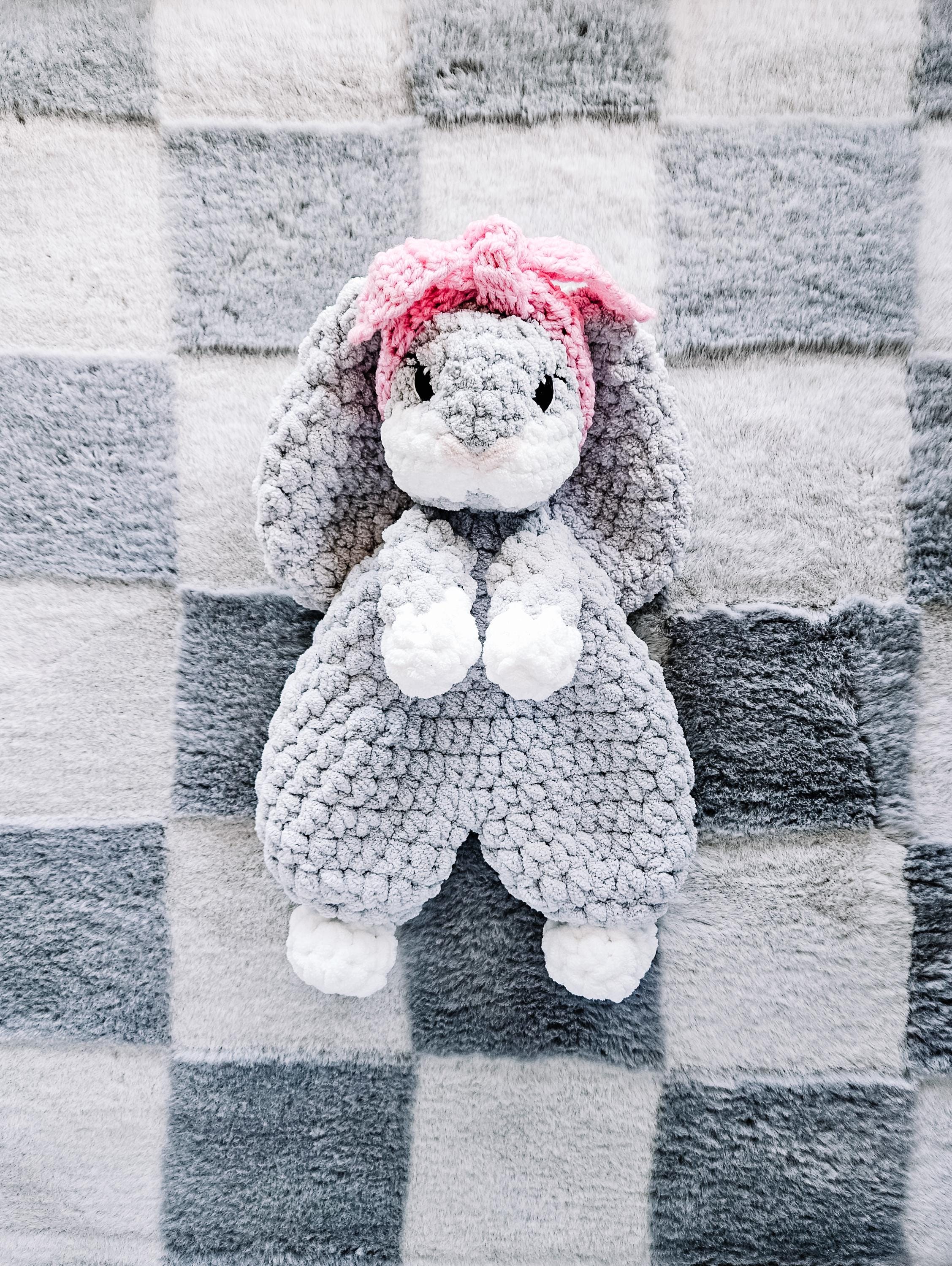 Personalized Bunny Lovey | Handmade Crochet Bunny for Babies & Toddlers