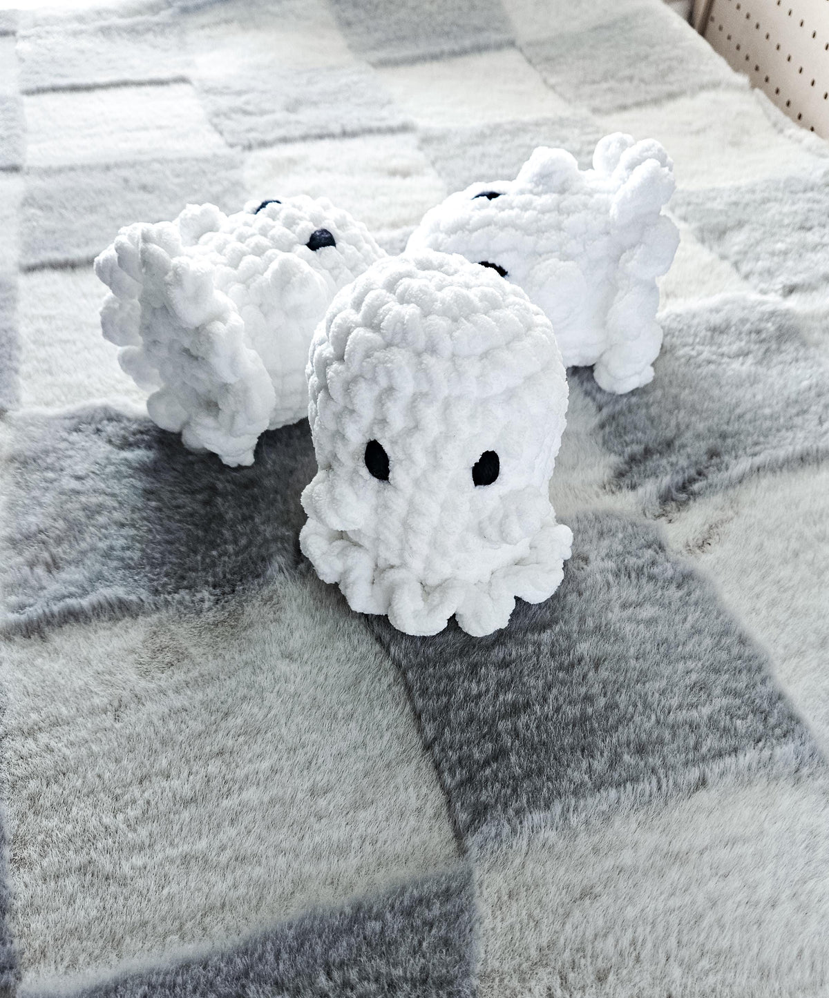 Crochet Ghost Plushie | Handmade Halloween Ghost Decor