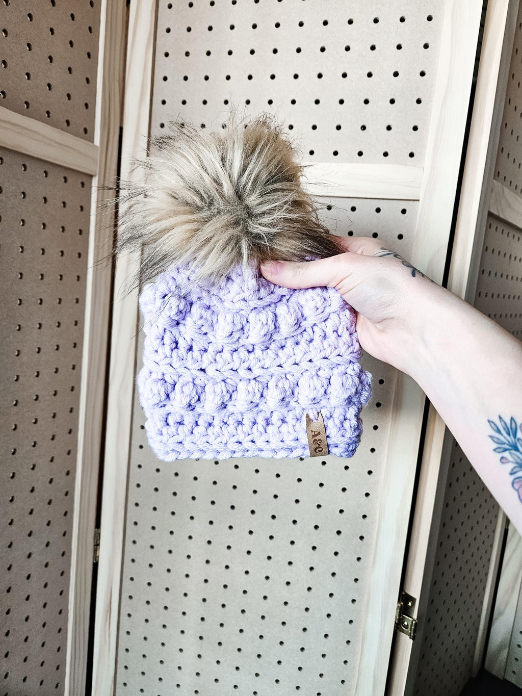 Handmade Baby Hat | Light Purple Crochet Baby Hat | 0–3 Months