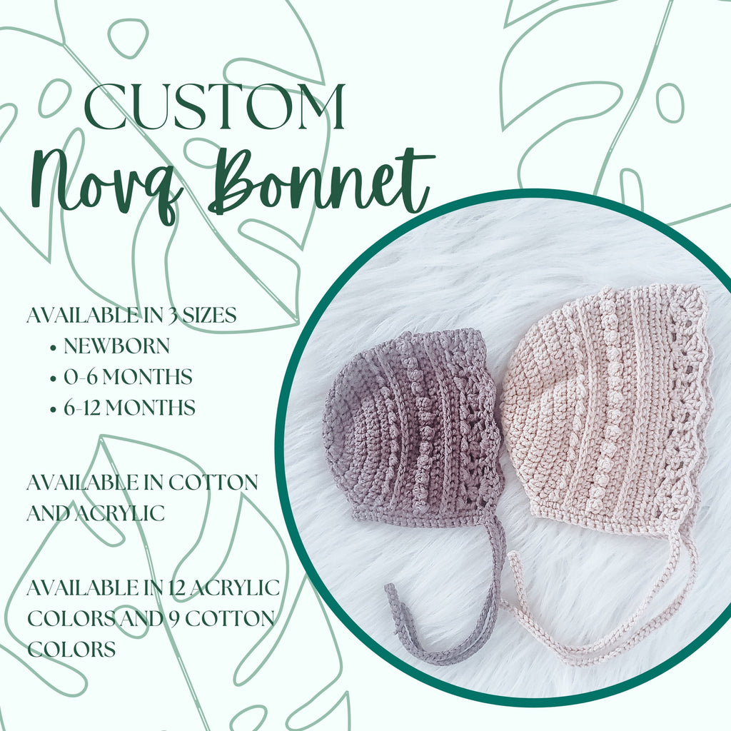 Crochet Baby Bonnet | Vintage-Inspired Handmade Bonnet | 0–12 Months