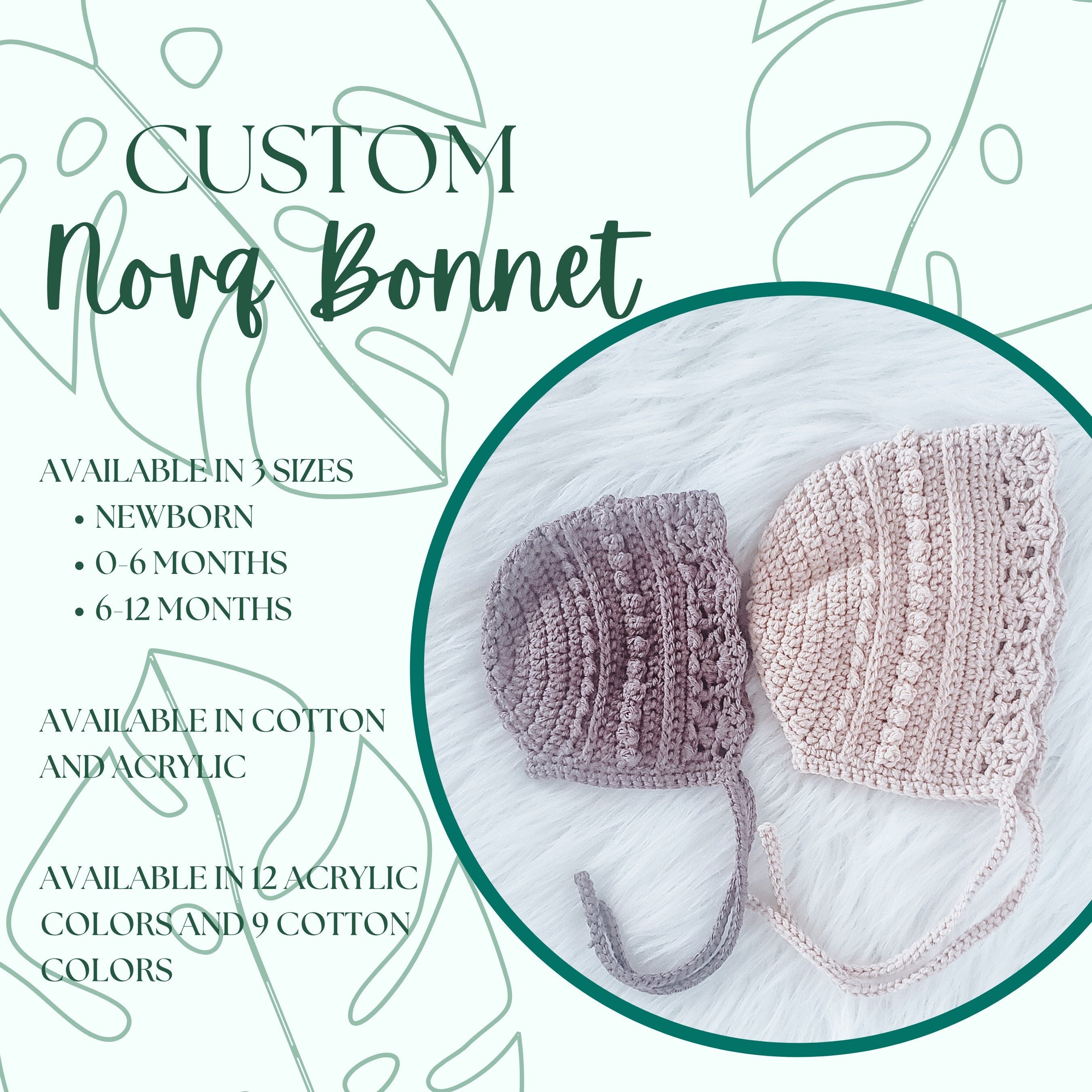 Crochet Baby Bonnet | Vintage-Inspired Handmade Bonnet | 0–12 Months