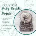Baby Bobble Beanie | Handmade Crochet Baby Hat with Faux Fur Pom Pom