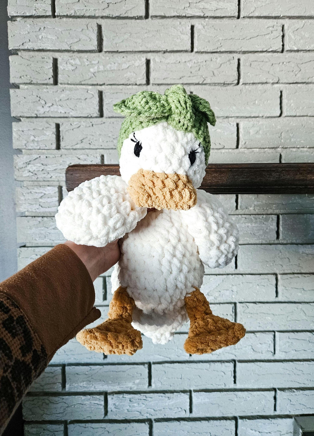 Custom Crochet Duck Lovey | Personalized Handmade Baby Stuffy