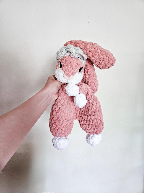 Personalized Bunny Lovey | Handmade Crochet Bunny for Babies & Toddlers