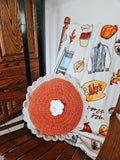 Crochet Pumpkin Pie Pillow | Handmade Fall & Thanksgiving Decor