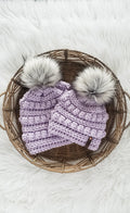 Mommy and Me Bobble Beanie Set | Matching Crochet Hats