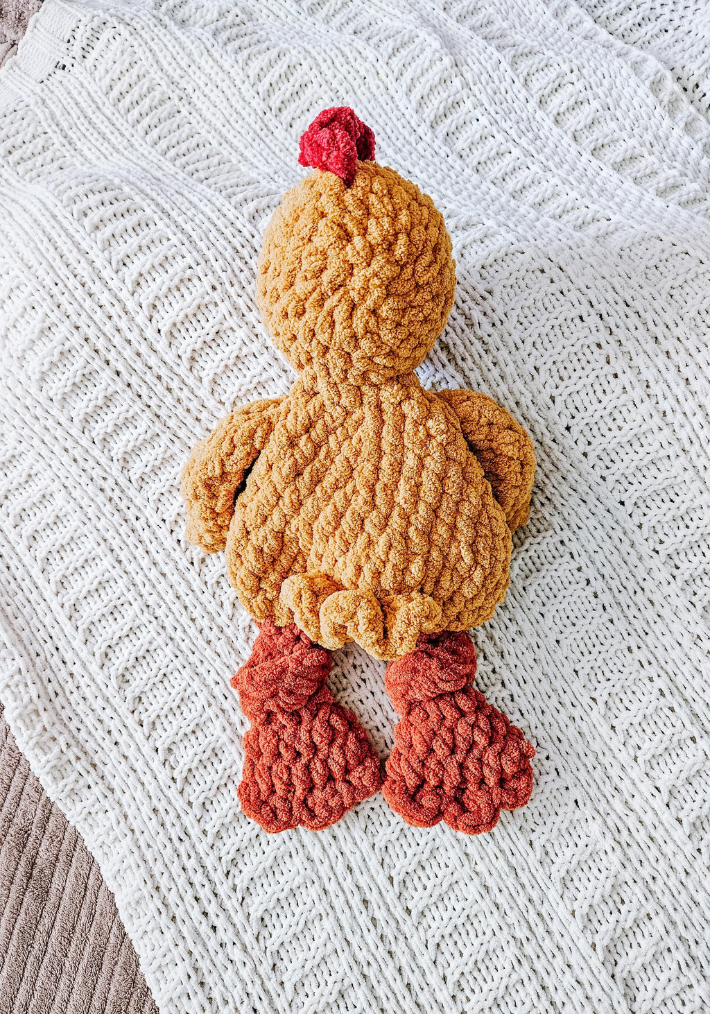 Personalized Chicken Lovey | Handmade Crochet Farm Animal Snuggler for Babies & Toddlers