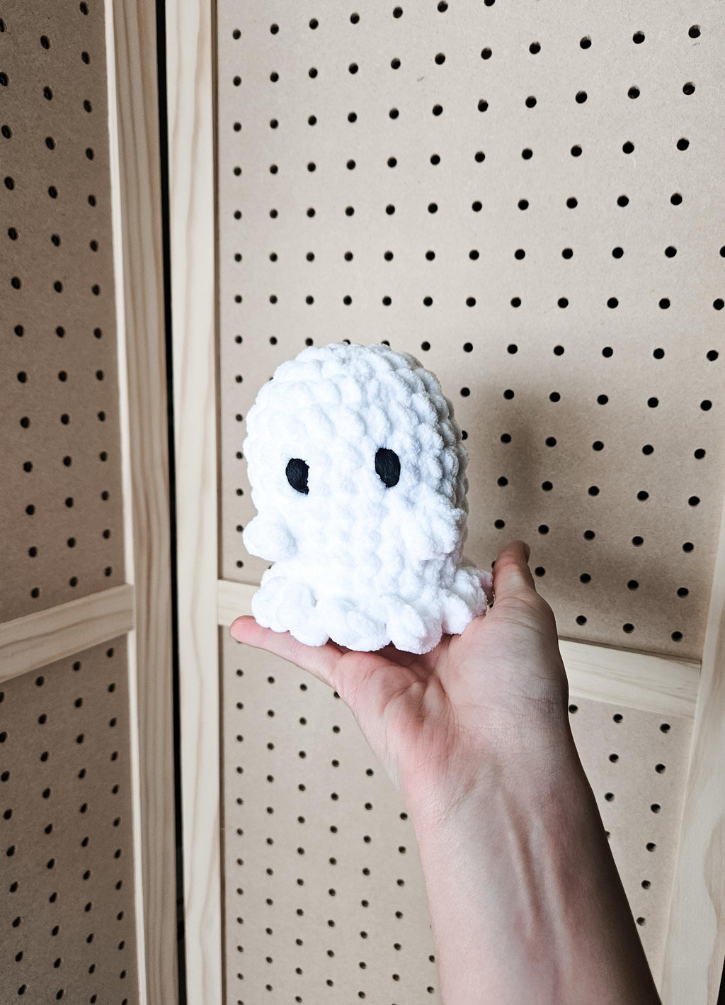 Crochet Ghost Plushie | Handmade Halloween Ghost Decor