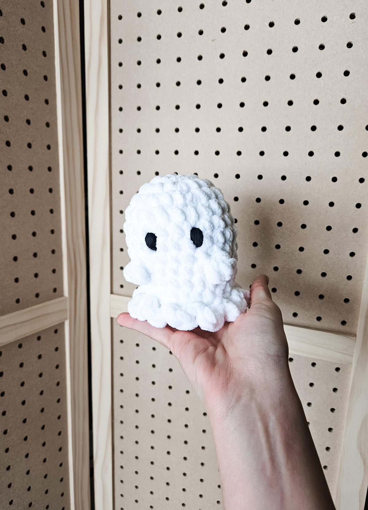 Crochet Ghost Plushie | Handmade Halloween Ghost Decor