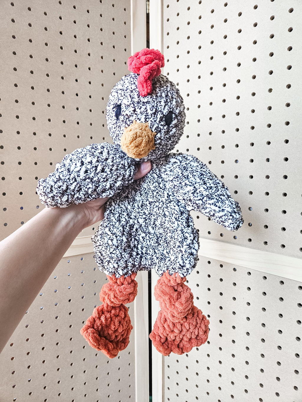 Personalized Chicken Lovey | Handmade Crochet Farm Animal Snuggler for Babies & Toddlers